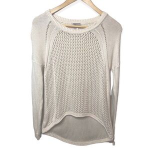 Forever 21 Open‎ Knit Crew Neck Cream Sweater Size S​​